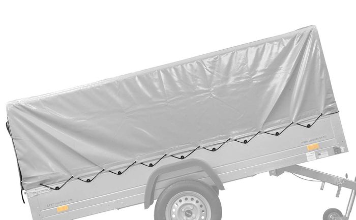REMORQUE DOUBLE ESSIEUX UNITRAILER 264/2 KIPP AVEC ROUE JOCKEY, ARCEAU ET bâche GRISE – Image 23