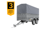 REMORQUE DOUBLE ESSIEUX UNITRAILER 264/2 KIPP AVEC ROUE JOCKEY, ARCEAU ET bâche GRISE – Image 54