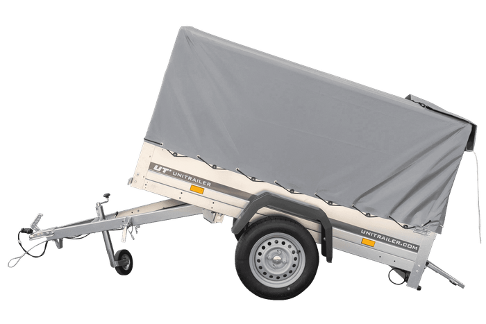 Remorque automobile Garden Trailer 200 KIPP 200 x 106 cm avec bâche haute, arceau et roue jockey PTAC 500 kg